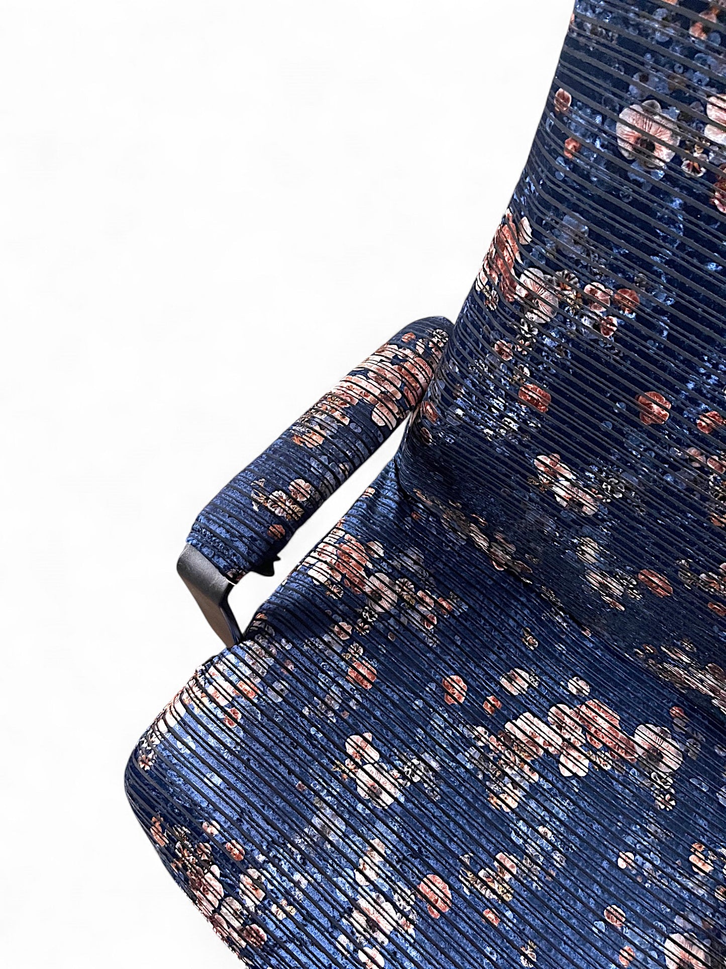 Elastický potah na kancelářskou židli – sametový, modrý