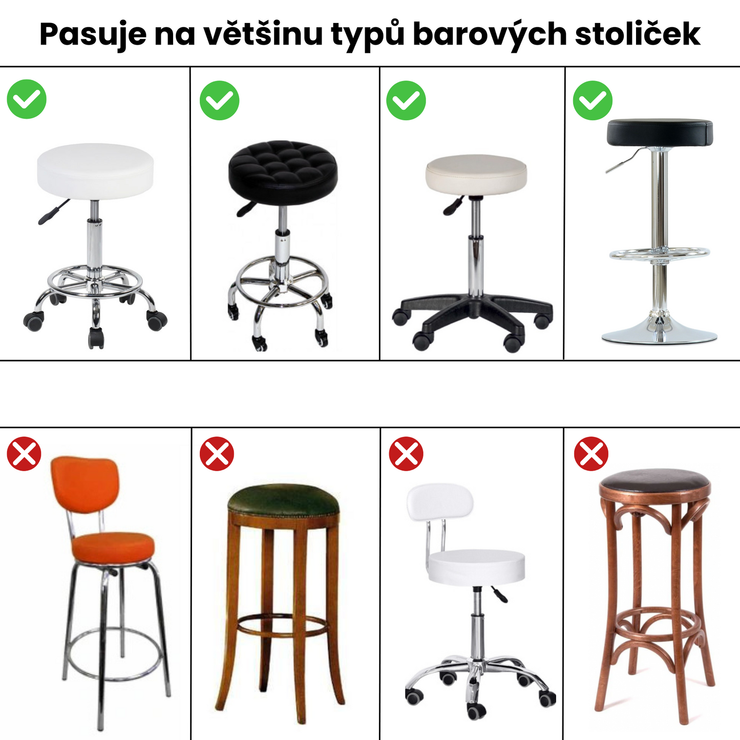 Kulatý potah na židli – elastický potah na stoličku, barovou stoličku a kuchyňský sedák | pratelný potah na židli