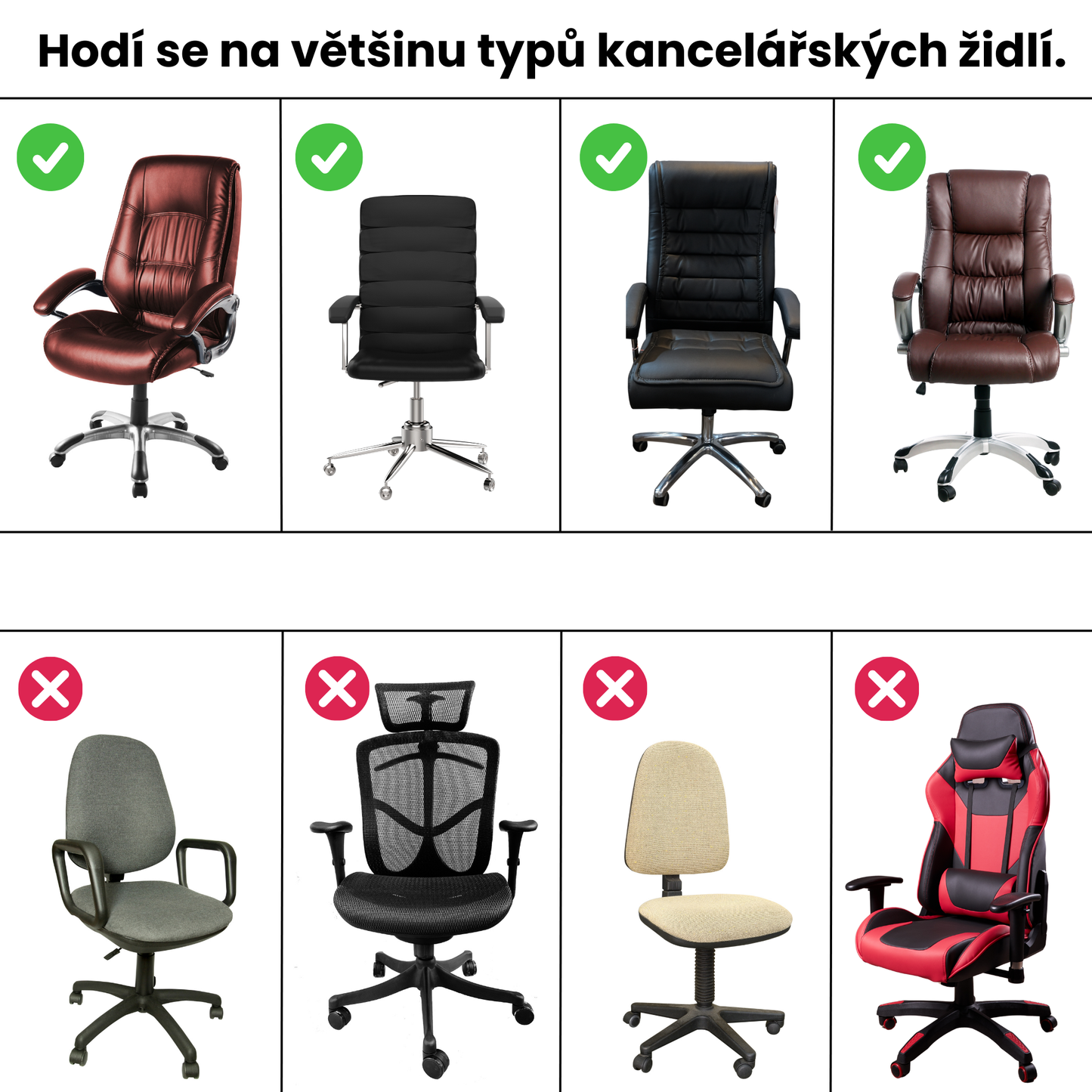 Elastický potah na kancelářskou židli – sametový, fialový