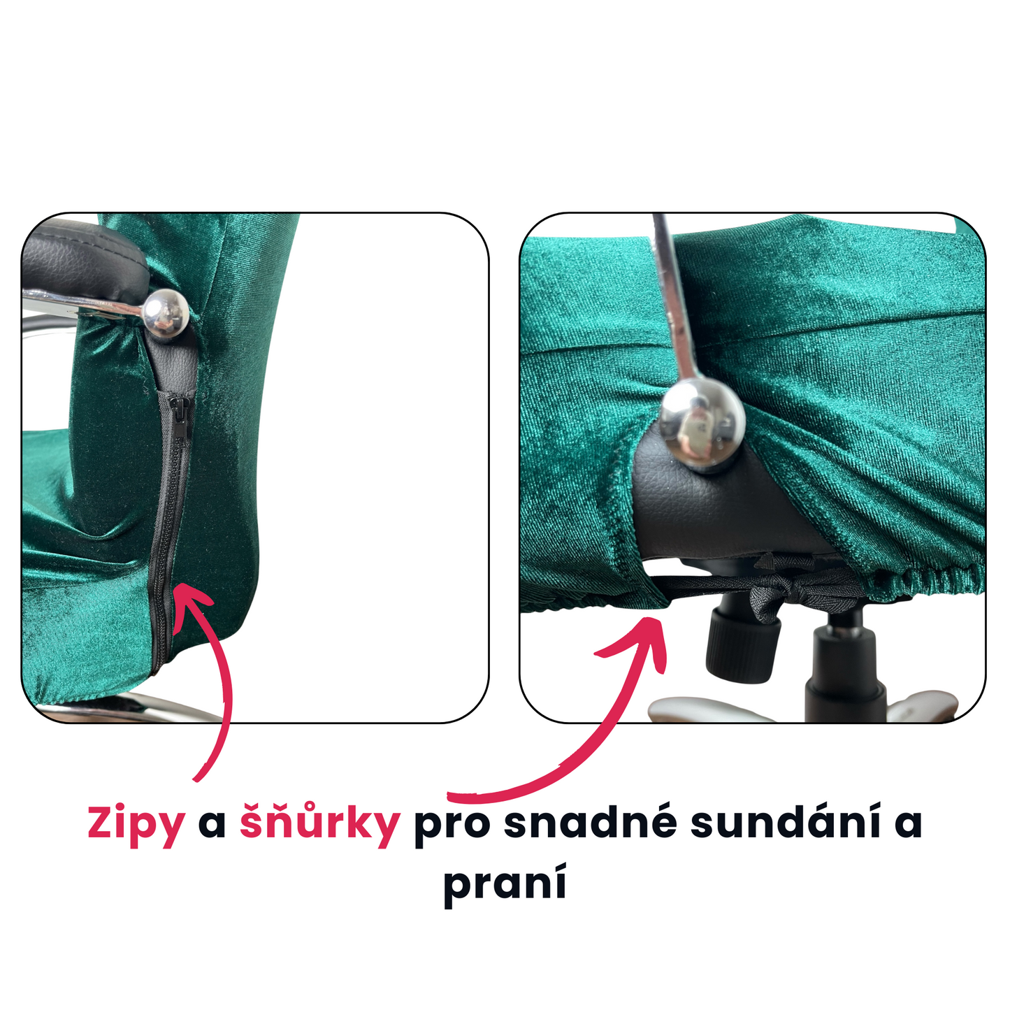 Elastický potah na kancelářskou židli – sametový, fialový