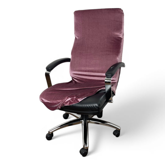 Elastický potah na kancelářskou židli – sametový, fialový