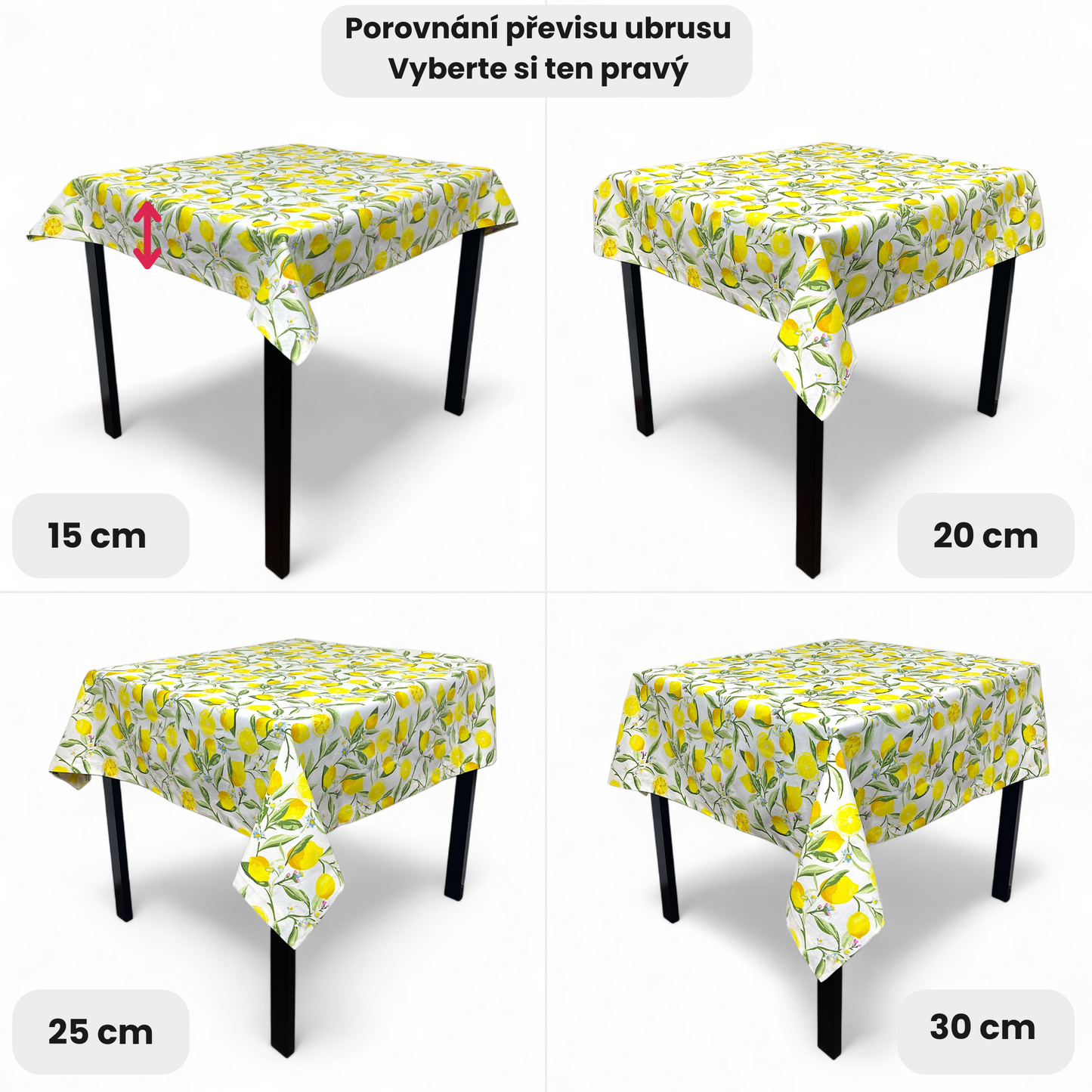 Teflon cotton tablecloth with floral pattern – Beige flowers