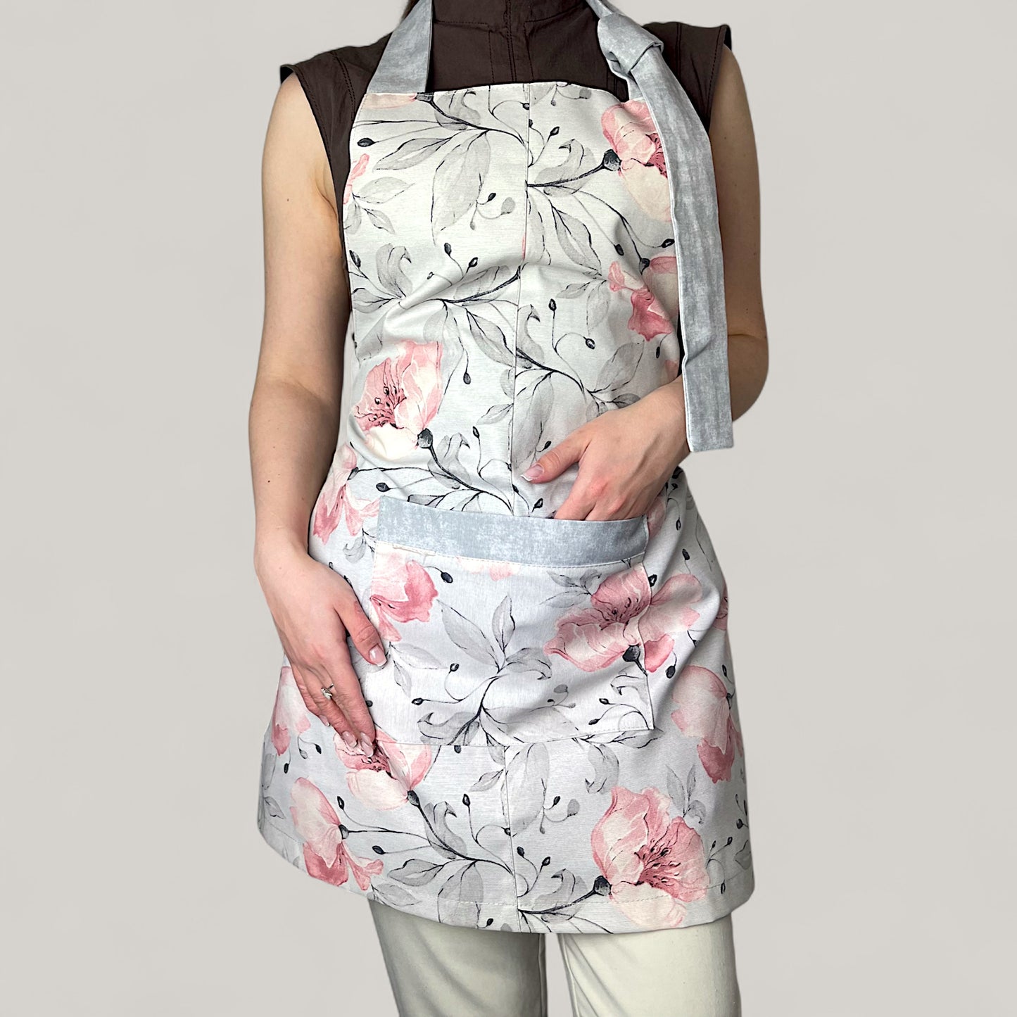 Floral Elegance kitchen set - romantic cotton design, water-repellent, 4-piece gift set