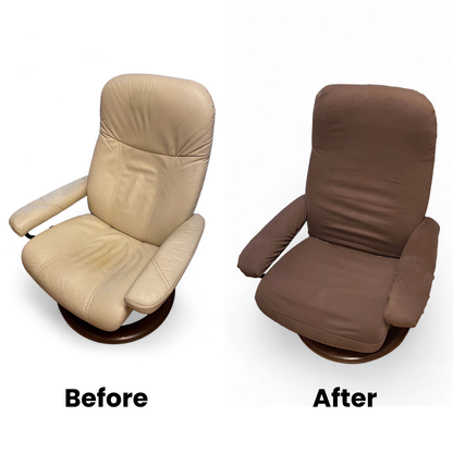 Custom Chair Cover – Stretch Spandex Slipcover for Desk, Office, Swivel or Stressless Armchairs, Recliner Protector