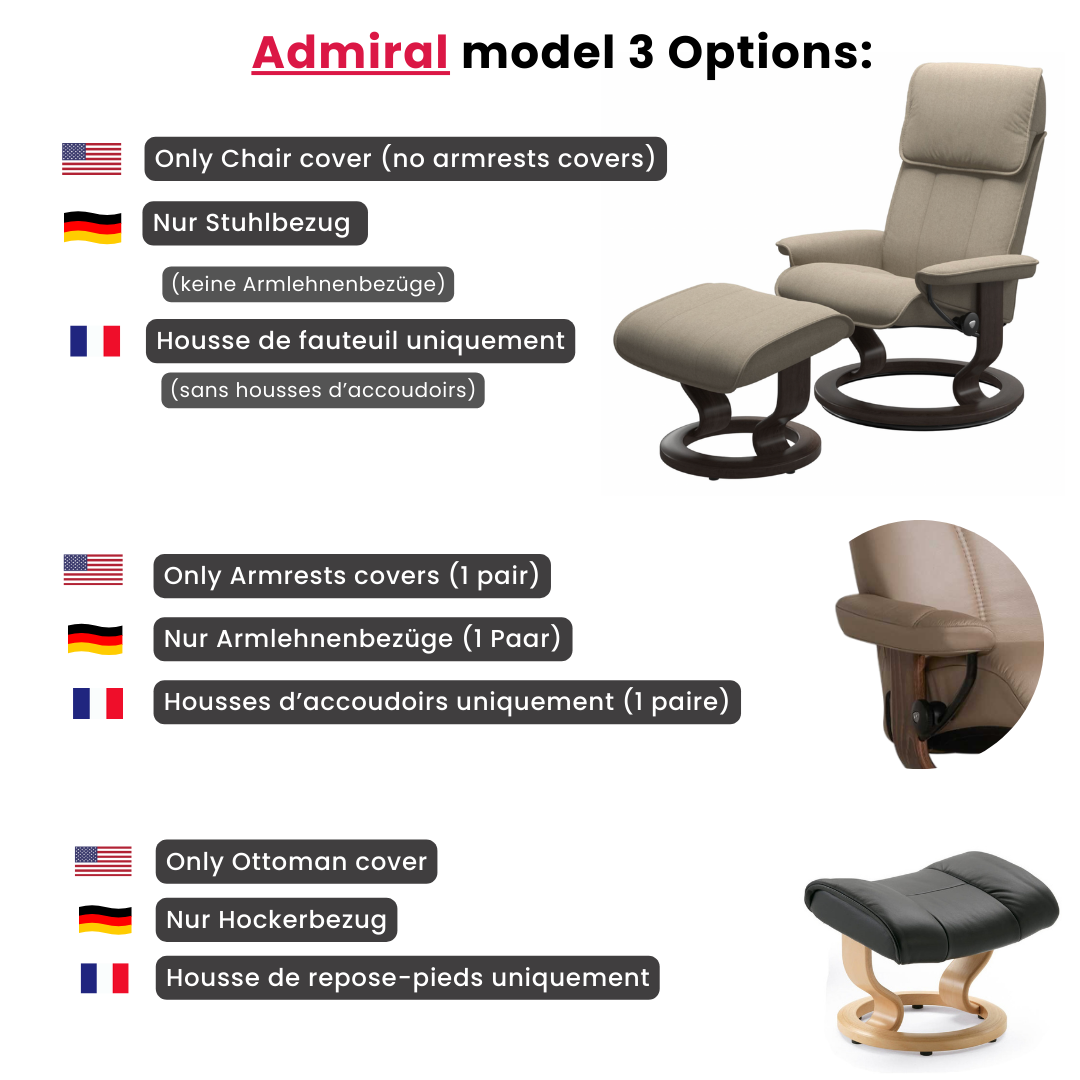Custom Chair Cover – Stretch Spandex Slipcover for Desk, Office, Swivel or Stressless Armchairs, Recliner Protector