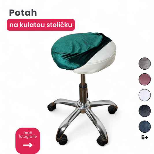 Kulatý potah na židli – elastický potah na stoličku, barovou stoličku a kuchyňský sedák | pratelný potah na židli
