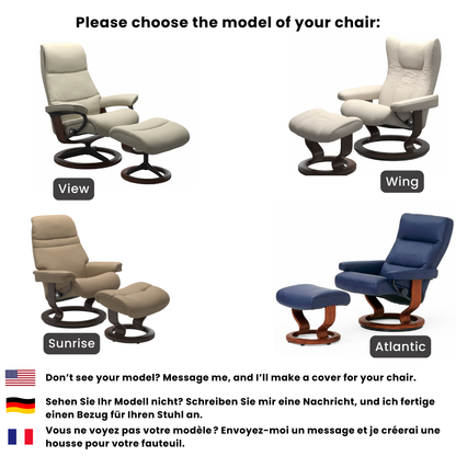 Custom Chair Cover – Stretch Spandex Slipcover for Desk, Office, Swivel or Stressless Armchairs, Recliner Protector