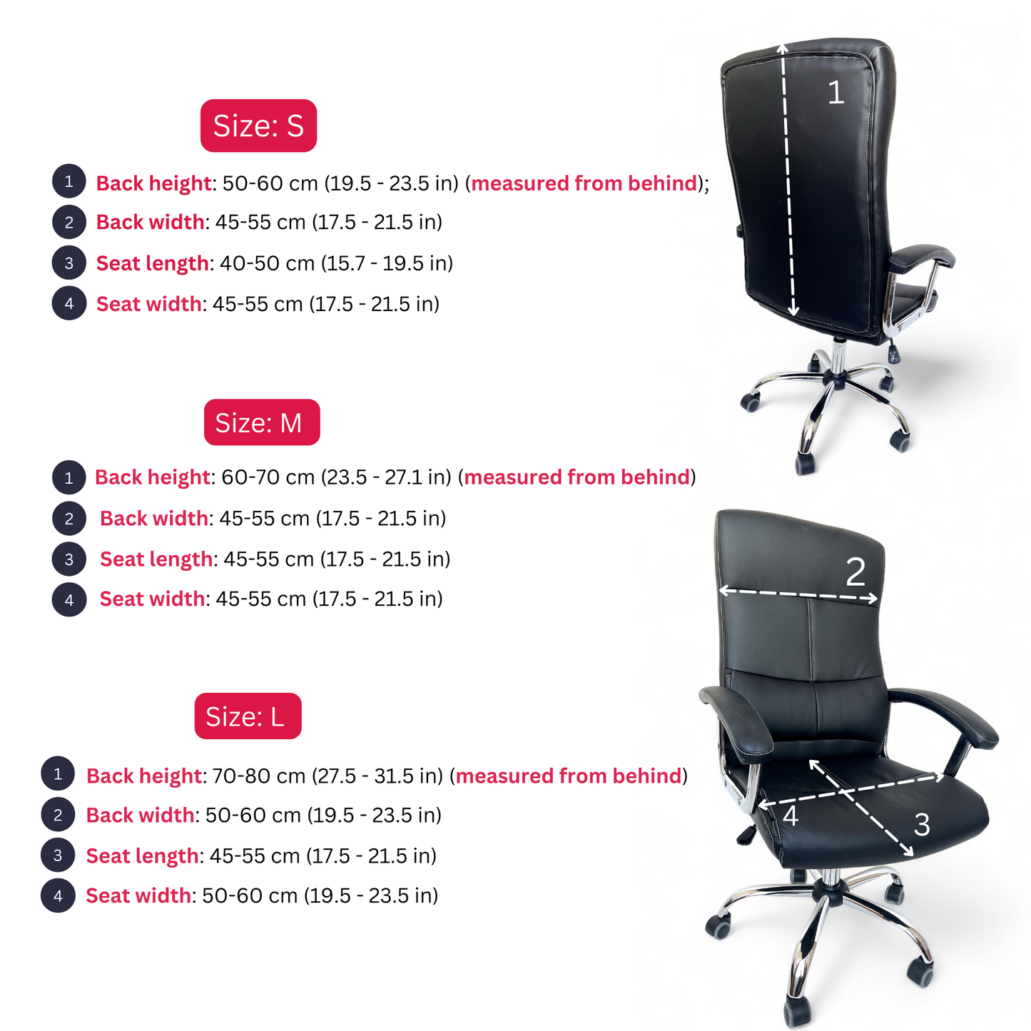 Elastischer Bürostuhlbezug – Samt, Smaragdgrün