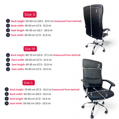 Elastischer Bürostuhlbezug – Samt, Smaragdgrün