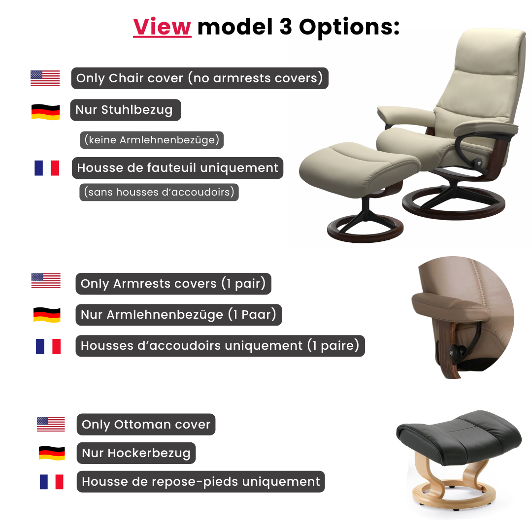 Custom Chair Cover – Stretch Spandex Slipcover for Desk, Office, Swivel or Stressless Armchairs, Recliner Protector