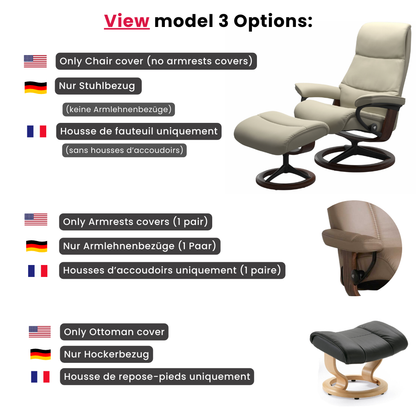 Custom Chair Cover – Stretch Spandex Slipcover for Desk, Office, Swivel or Stressless Armchairs, Recliner Protector