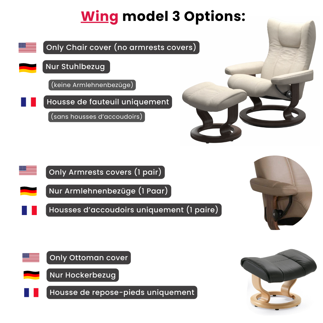 Custom Chair Cover – Stretch Spandex Slipcover for Desk, Office, Swivel or Stressless Armchairs, Recliner Protector
